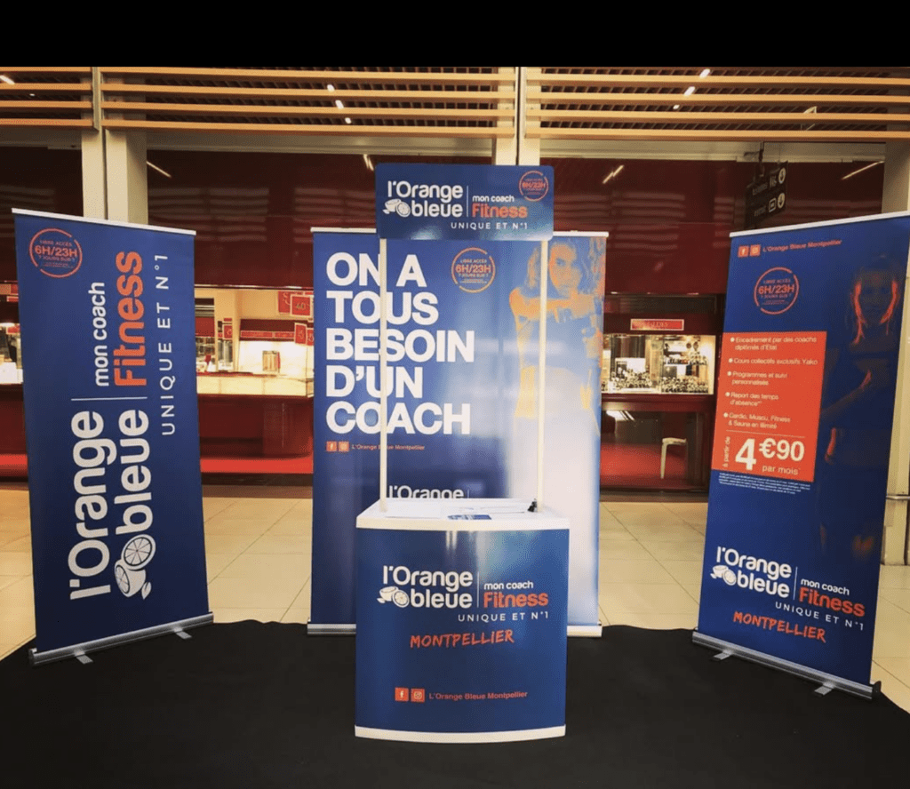 stand salon supports communication salle sport ganges