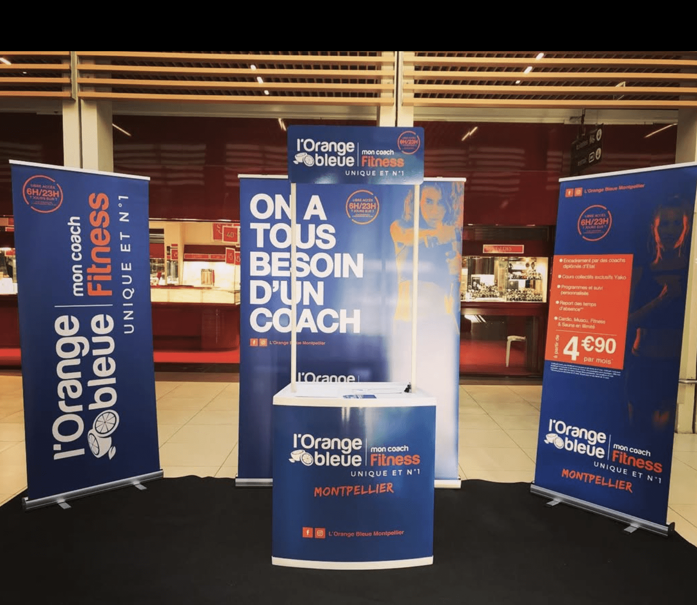 stand salon supports communication salle sport ganges