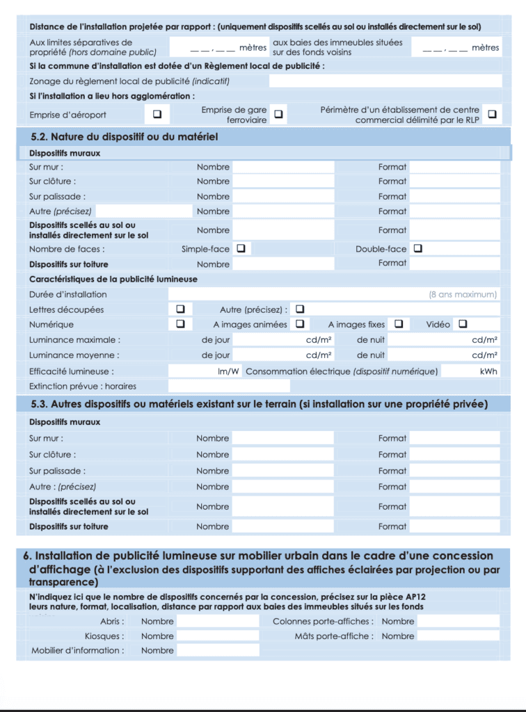 Réglementation des enseigne occitanie cerfa_14798-01-Autorisation-préalable-d'enseigne