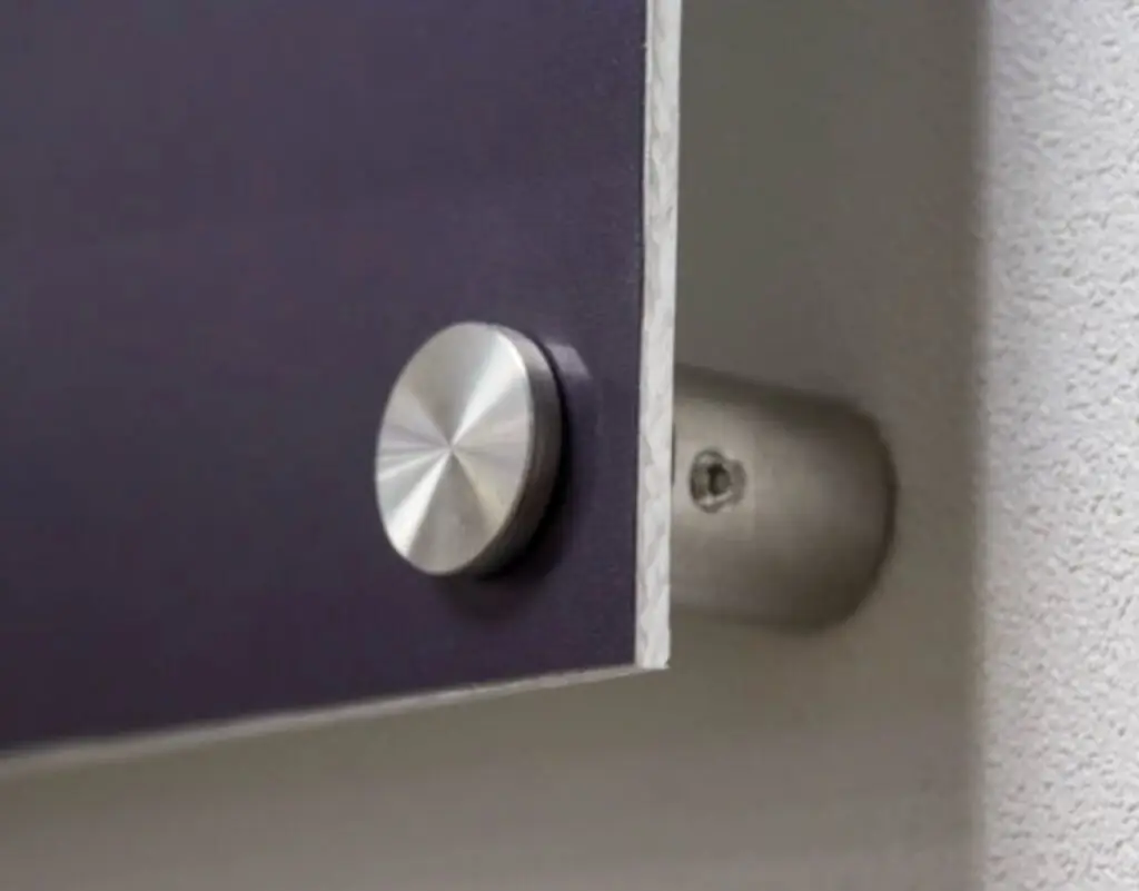 Fixation plaque professionnelle entretoise en inox pour mur
