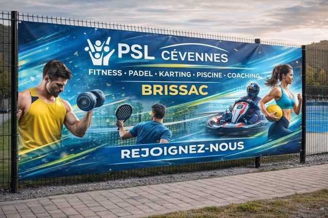 Conception et impression banderole club de sport Brissac