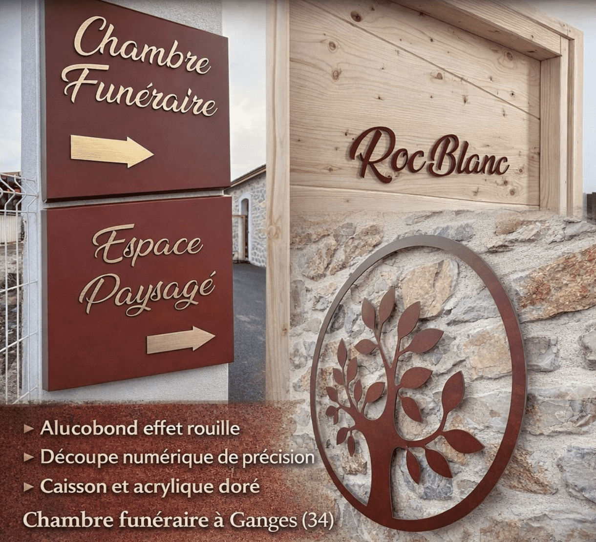 Ensemble-signalétique-interieure-exterieure-Ganges-Hérault-JPB-Communication Ensemble de signalétique interieure et exterieure pour commerce Ganges