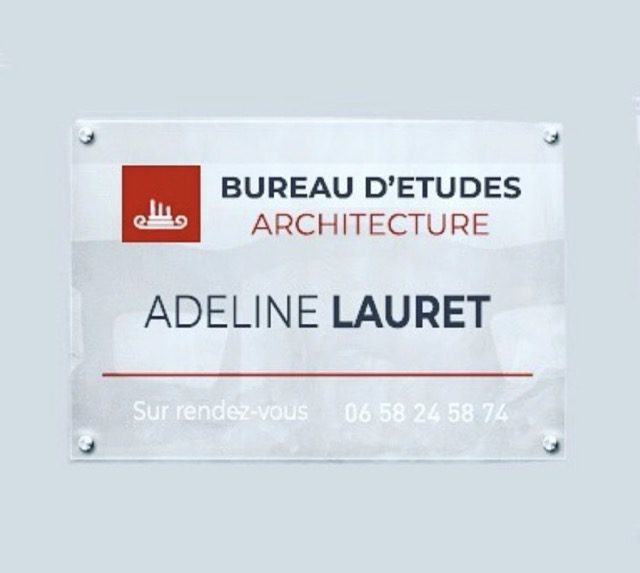 La dimension d’une plaque professionnelle en pmma - JPB communication Ganges