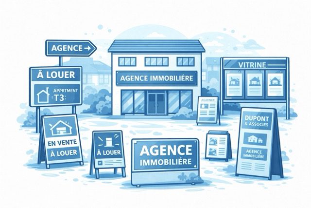 panneaux immobilier enseigne et signaletique pour agence immobiliere occitanie