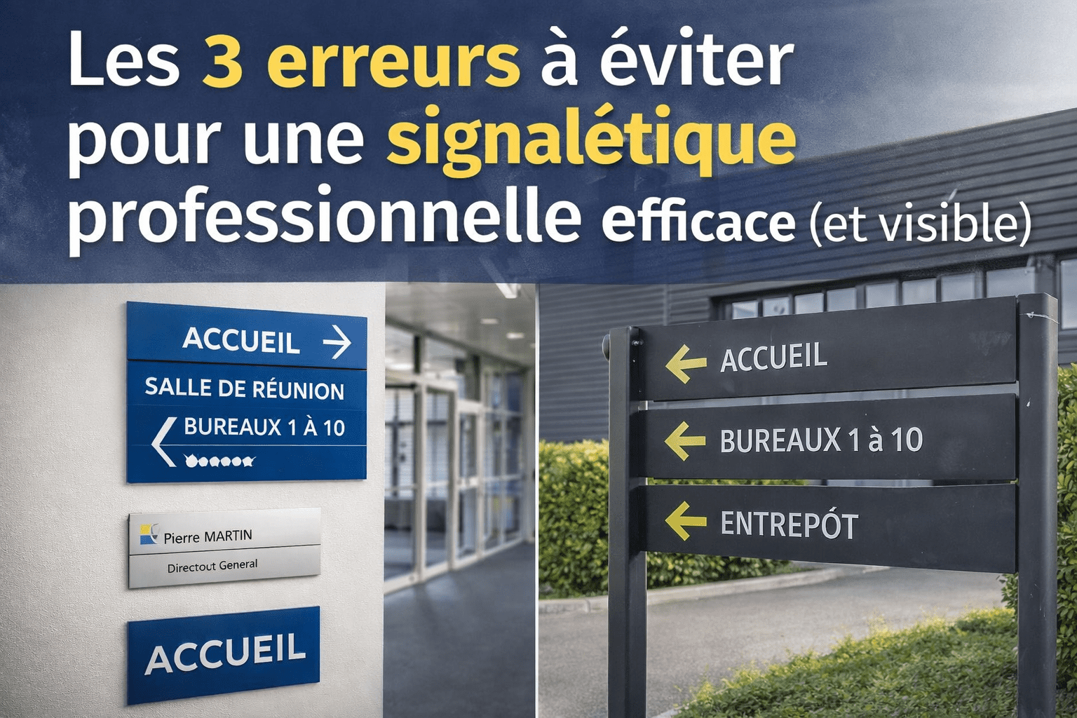 Eviter les 3 erreurs pour une signalétique professionnelle efficace et lisible