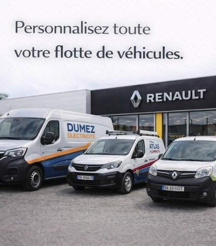 marquage professionel de flotte de véhicule à Laroque-JPB communication