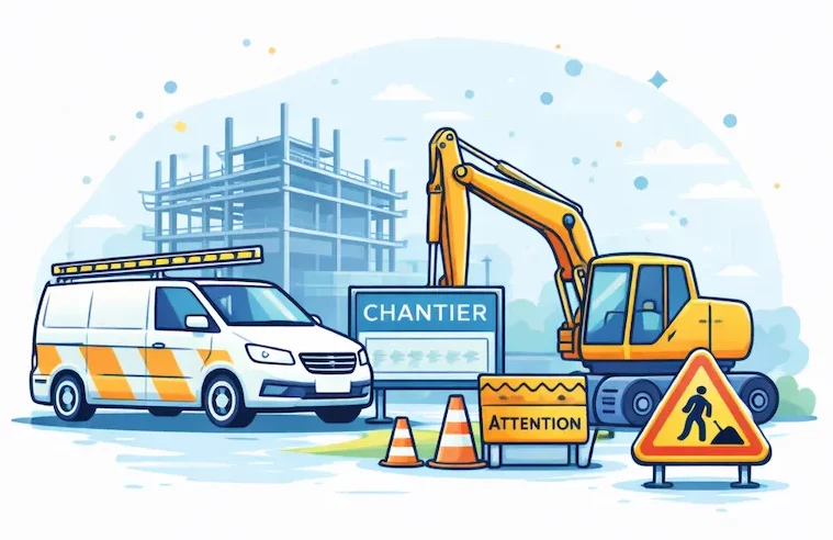 solutions de communication visuelle pour artisans et entreprises du BTP à Ganges : panneaux de chantier, marquage utilitaire, textile et signalétique