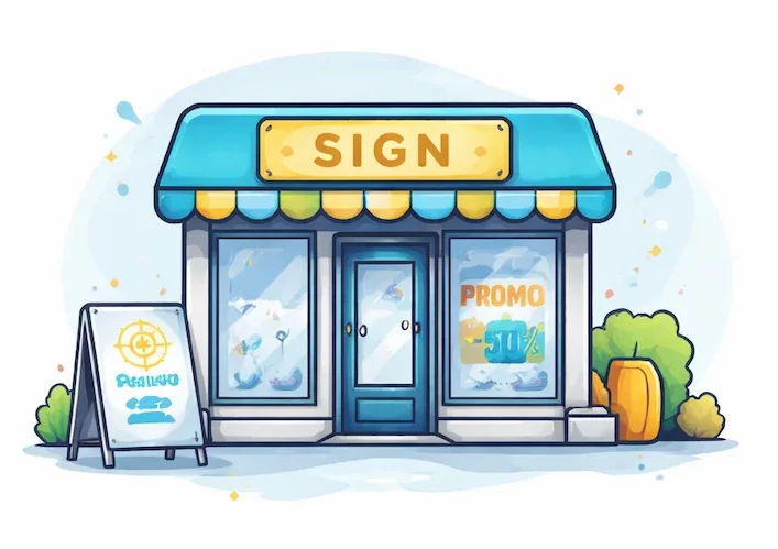 solutions de communication visuelle pour commerces et boutiques dans l'Hérault: enseigne lumineuse, panneau , banderole, carte de visite, affiche