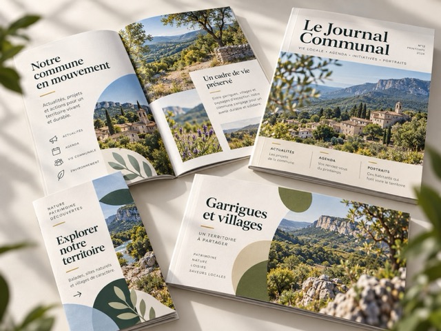Brochures et publications imprimées avec mise en page illustrée